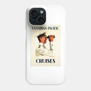 CANADIAN PACIFIC CRUISES Captain Vintage Sea Ship Travel Advert Poster Phone Case