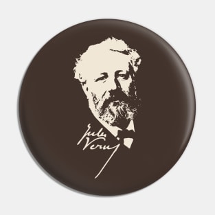 Science Fiction Visionary - Jules Verne Portrait 5 Pin