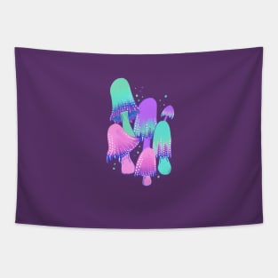 Glow Shrooms Tapestry