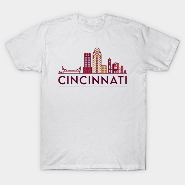 Discover Cincinnati cityscape - Cincinnati - T-Shirt