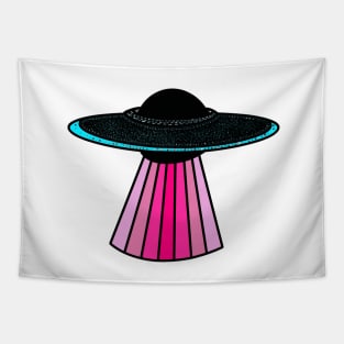 Preppy Glitter Spaceship Tapestry