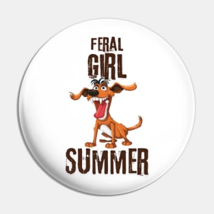 Feral Girl Summer Opossum Pin