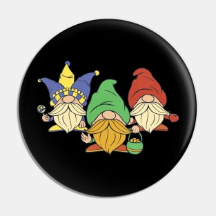 Gnomes dressed for mardi gras Pin