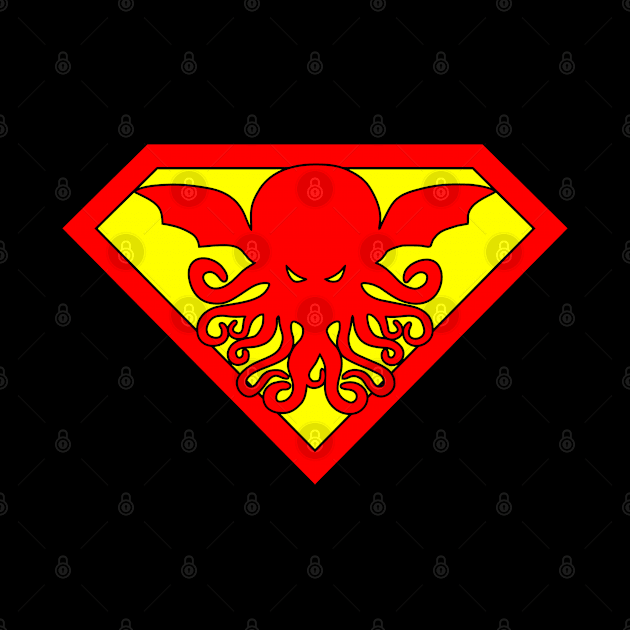 Cthulhu Superhero Logo by DavesTees