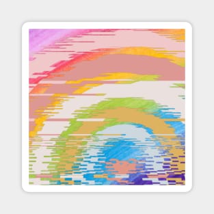 Queer Pride LQBTQ Rainbow Blended Pastel Color Effect Magnet