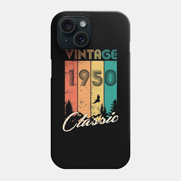 70th Birthday Gift 70 years Vintage 1950 Men Women Phone Case by CheesyB