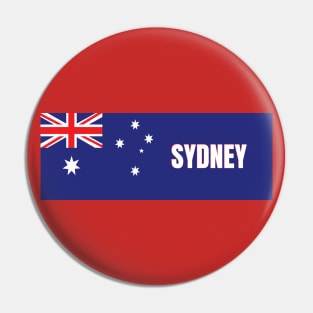 Sydney City in Australian Flag Pin