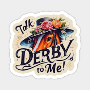 Funny Horse Derby Party Blue Magnet