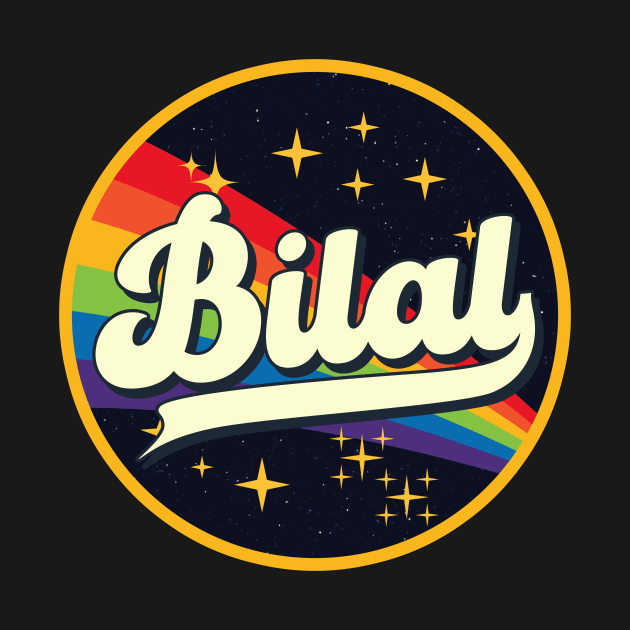 Bilal // Rainbow In Space Vintage Style by LMW Art