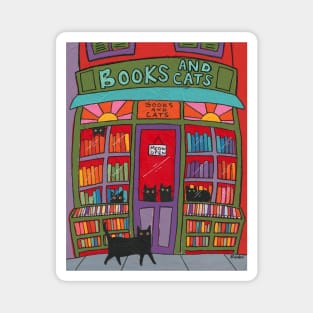 Books and Cats Magnet