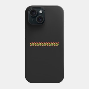 All over graphic pattern of leaves and cirkles Phone Case