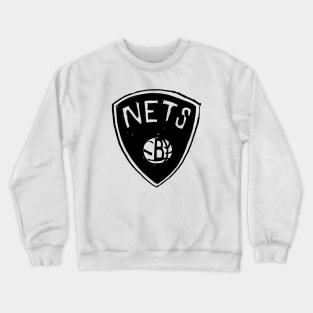 CustomCat Brooklyn Nets Vintage NBA Crewneck Sweatshirt Ash / 2XL