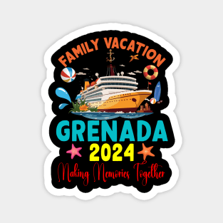 Family Vacation Grenada 2024 Family Matching Group Summer Magnet