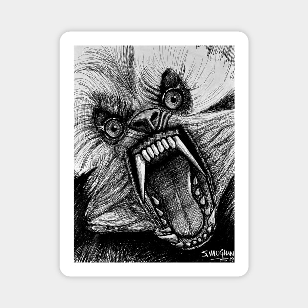 WILD: Werewolf (inktober) Magnet by SaltyCult