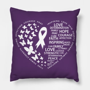 Fibromyalgia Awareness Heart Pillow