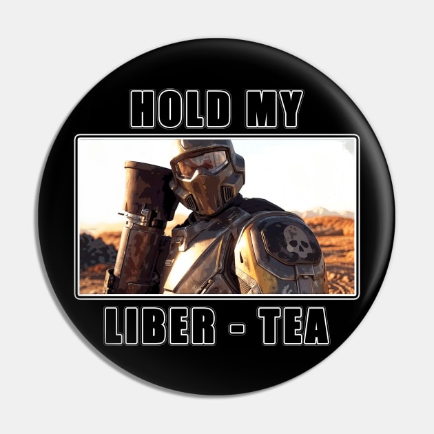 Hold My Liber - Tea Pin by clownescape