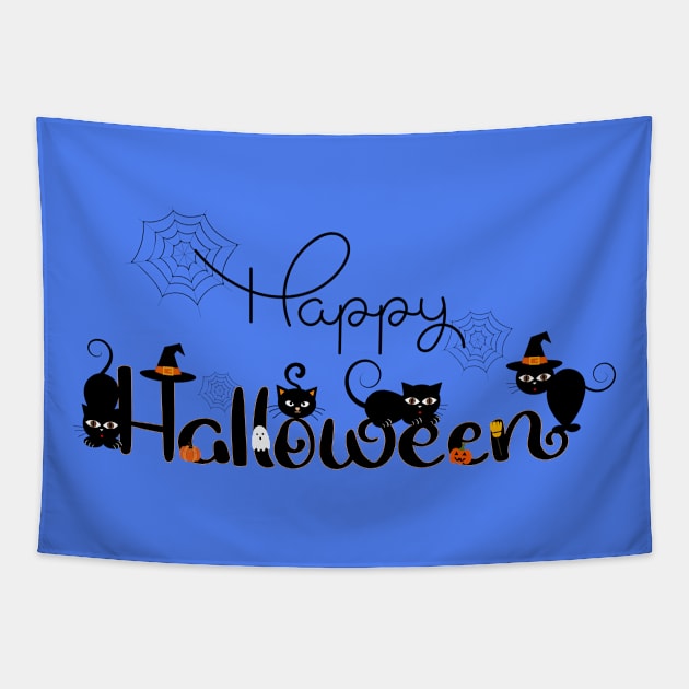 Happy Halloween Tapestry by Happy Art Designs