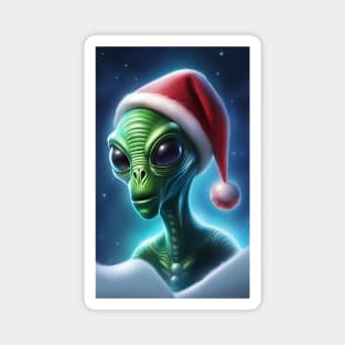 Alien Santa Claus Magnet