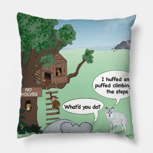 Enormously Funny Cartoons Huff and Puff Pillow