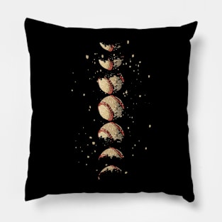 Classic Softball Baseball Moon Phases Vintage Pillow