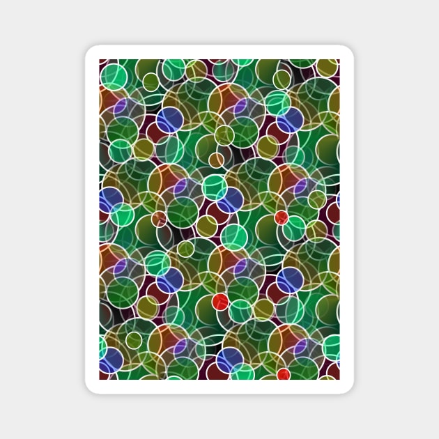 PSYCHEDELIC Circles Abstract Designs Magnet by SartorisArt1