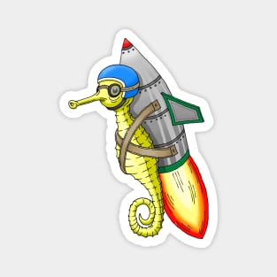 Rocket Seahorse Magnet