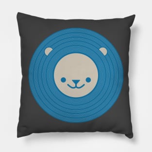 Vinyl Lion (Blue) Pillow