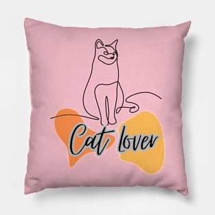 Cats Lover T-Shirt Design Pillow