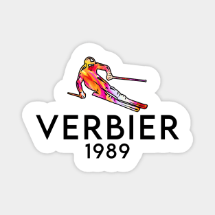 Ski Verbier 1989 Magnet