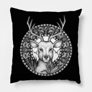 Deer Mandala Pillow