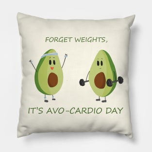 Avo-cardio Day Pillow