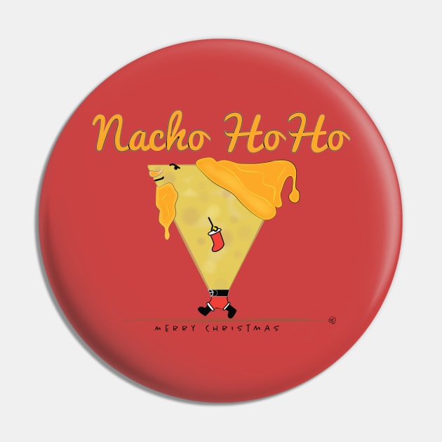 Nacho HoHo Tortilla Santa Claus Pin by Sanford Studio