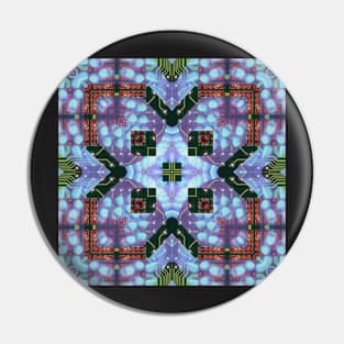 Circuitboard fire Kaleidoscope Pattern (Seamless) 12 Pin