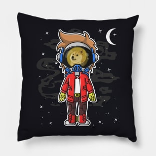 Hiphop Astronaut Dogecoin DOGE Coin To The Moon Crypto Token Cryptocurrency Wallet Birthday Gift For Men Women Kids Pillow