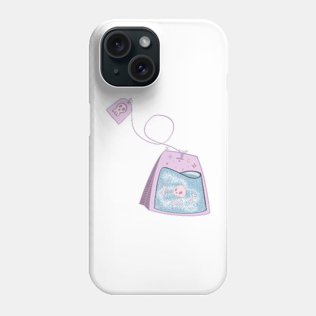 Pastel Skull tea Phone Case by moonehrules