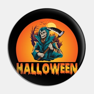 Halloween Grim Reaper Horror Pin