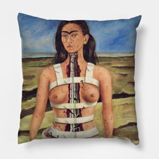 The Broken Column by Frida Kahlo Pillow