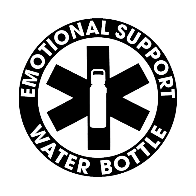 Emotional Support Water Bottle Funny Sticker by QuortaDira