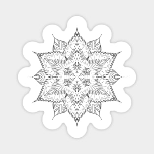 Mandala - delicate tattoo design made of dots and fine lines Magnet