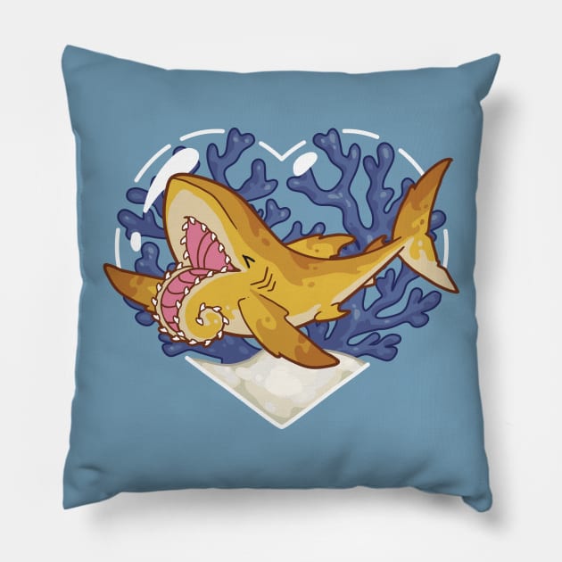 NOSH, the Helicoprion Shark Pillow by bytesizetreasure