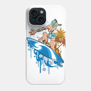 Cyborg surfer Phone Case