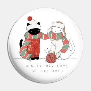 Winter Cats Pin