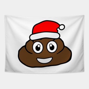 christmas poo emoji Tapestry