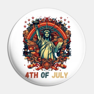 4th of July Independent Day USA Pin