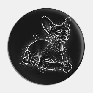 Black Sphynx Cat Pin