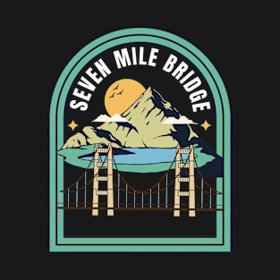 Seven Mile Bridge, Florida Summer Vacation Sunset T-Shirt