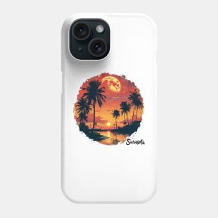 Sarasota Florida (with Black Lettering) Phone Case