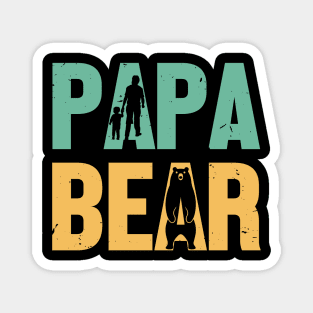 Papa Bear Retro Gift for Father’s day, Birthday, Thanksgiving, Christmas, New Year Magnet