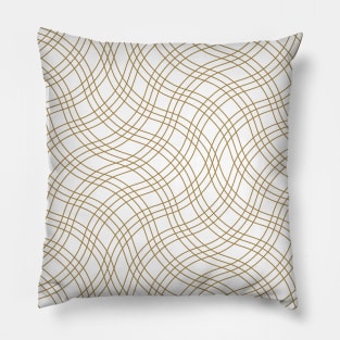 Thin Gold Lines Basket Weave Pillow