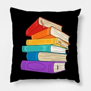 Rainbow Books Collages Pillow